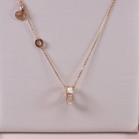 Bulgari white mother-of-pearl necklace-3764  