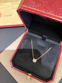 Cartier round diamond necklace-3786  
