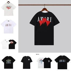 AMIRI Love Letters Cotton Loose Short Sleeve T-Shirt-2776  