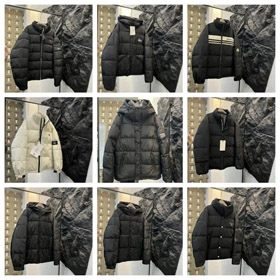Moncler Christian Dior Nike Stripe - Design Hooded Zip Down Jacket -4384  