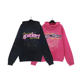 Sp5der logo hooded long-sleeved sweatshirt-4586  