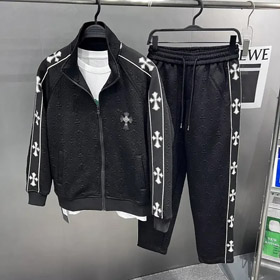 Chrome Hearts New Stand Collar Zip-Up Sweatshirt Tracksuit-4749  