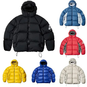 Palace Pertex Matte Balaclava Patchwork Hooded Down Jacket-4763  