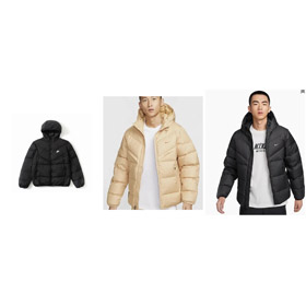Nike windproof and water-repellent down jacket with hood-4779  