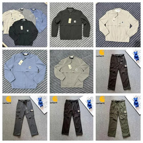 Carhartt solid color loose jacket and pants-4787  