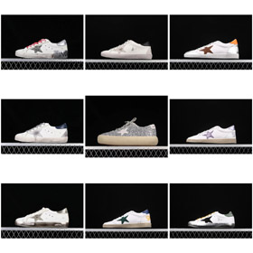 Golden Goose Space-Star Low-Top Distressed Sneakers-5209  