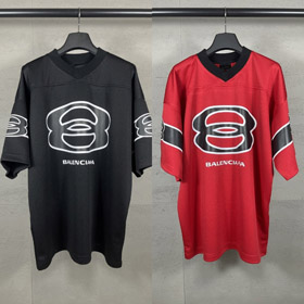 Balenciaga new printed back number 25 jersey style casual loose short-sleeved T-shirt-5327  