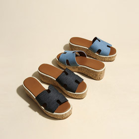 Hermès new platform wedge sandals-5673  