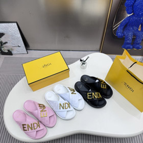 Fendi new metal letter embellished platform sandals-5709  